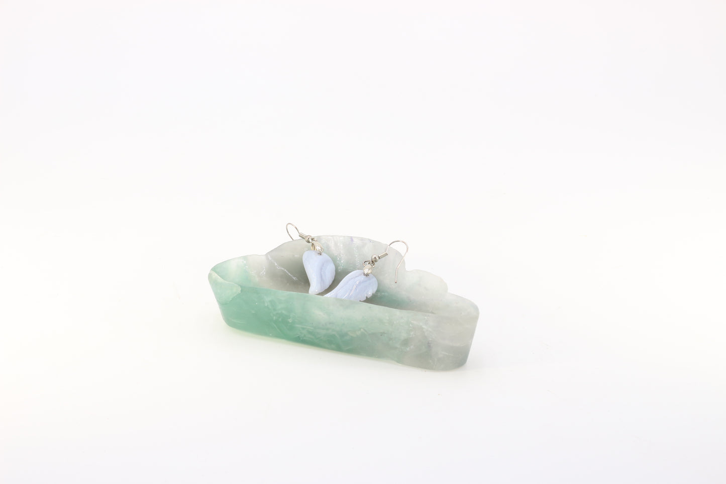 Baby Blue Agate Earrings